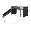 ACME Cargo Gunmetal Twin Loft Bed with Slide Model 38305