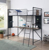 ACME Cordelia Antique Oak Sandy Black & Dark BronzeHand BrushedTwin Loft Bed with Desk Model 38310