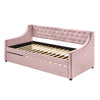 ACME Lianna Pink Velvet Daybed with Trundle (Twin) Model 39380