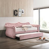 ACME Adkins Pink Velvet Daybed with Trundle (Twin) Model 39420