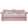 ACME Adkins Pink Velvet Daybed with Trundle (Twin) Model 39420