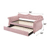 ACME Adkins Pink Velvet Daybed with Trundle (Twin) Model 39420