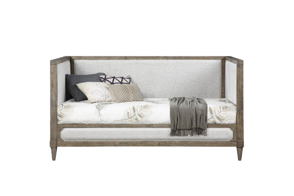 ACME Artesia Tan Fabric & Salvaged Natural Daybed (Twin) Model 39710