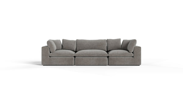 Divani Casa Vicki Modern Grey Fabric Modular Sectional Sofa 3 Piece Sectional Model VGKK-KF.8033-SECT-GRY-3-Piece Sectional