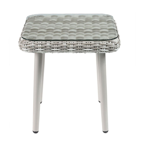 ACME Tashay Green Fabric & Beige Wicker 3 Piece Patio Bistro Set Model 45005