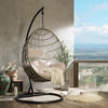 ACME Vasant Fabric & Wicker Hanging Chair Model 45082