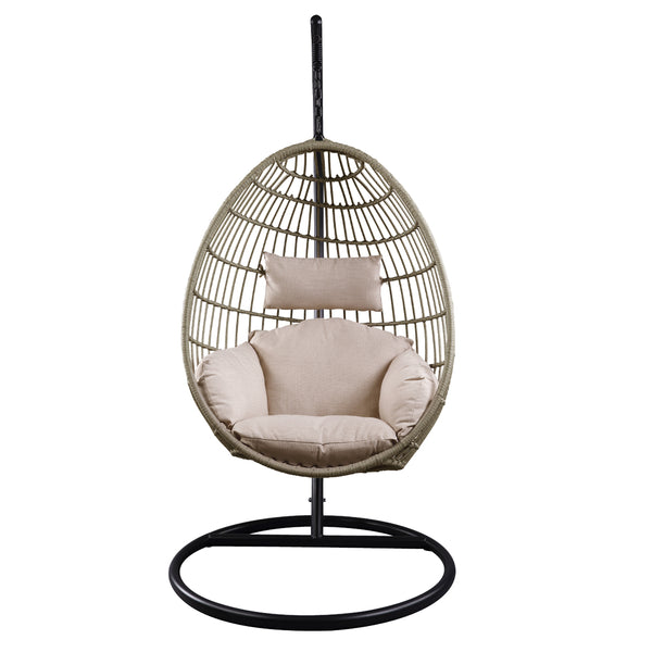 ACME Vasant Fabric & Wicker Hanging Chair Model 45082