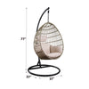 ACME Vasant Fabric & Wicker Hanging Chair Model 45082