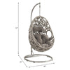 ACME Sigar Light Gray Fabric & Wicker Hanging Chair Model 45107