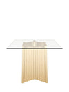 Modrest Buquet Glam Glass & Champagne Gold Rectangular Dining Table Model VGZA-T124-GLD