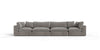Divani Casa Vicki Modern Grey Fabric Modular Sectional Sofa 4 Piece Sectional Model VGKK-KF.8033-SECT-GRY-4-Piece Sectional