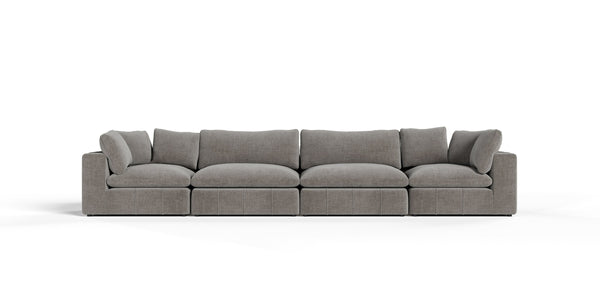 Divani Casa Vicki Modern Grey Fabric Modular Sectional Sofa 4 Piece Sectional Model VGKK-KF.8033-SECT-GRY-4-Piece Sectional