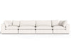 Divani Casa Vicki Modern Off White Fabric Modular Sectional 4 Piece Sectional Model VGKV-KF.8033-MOD-IVORY-4-Piece Sectional