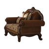 ACME Jardena Fabric & Cherry Oak Chair with 2 Pillows(Same LV01593) Model 50657