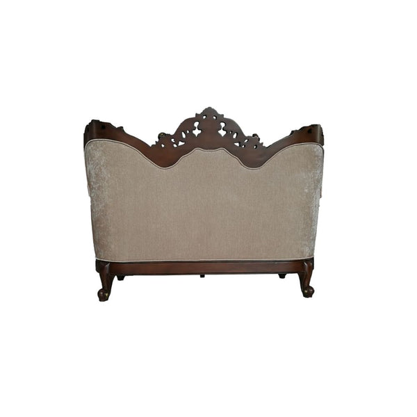 ACME Devayne Fabric & Dark Walnut Loveseat with 4 Pillows(Same LV01583) Model 50686
