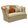 ACME Daesha Tan Flannel & Antique Gold Loveseat with 5 Pillows Model 50836