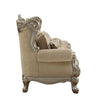 ACME Ranita Fabric & Champagne Loveseat with 6 Pillows Model 51041