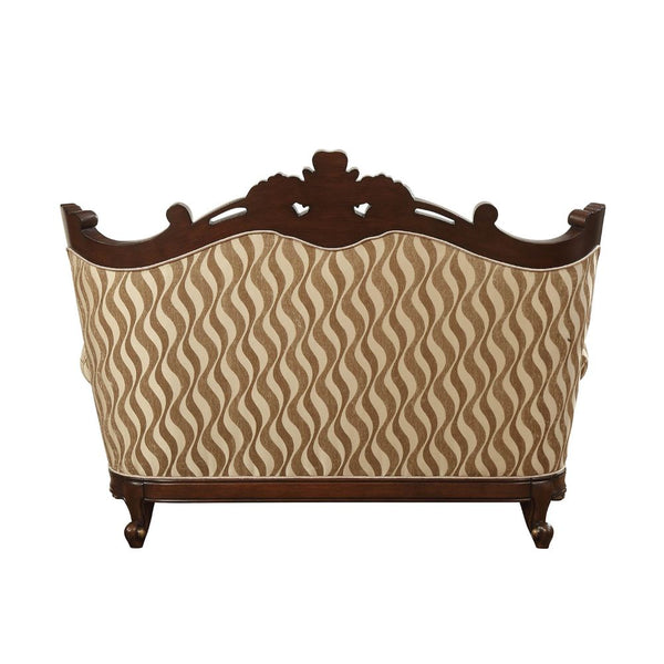 ACME Shalisa Fabric & Walnut Loveseat with 5 Pillows(Same LV01586) Model 51051