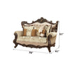 ACME Shalisa Fabric & Walnut Loveseat with 5 Pillows(Same LV01586) Model 51051