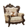 ACME Shalisa Fabric & Walnut Chair with 2 Pillows(Same LV01587) Model 51052