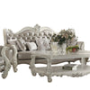 ACME Versailles Vintage Gray Synthetic Leather & Bone White Sofa with 7 Pillows Model 52125