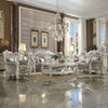 ACME Versailles Vintage Gray Synthetic Leather & Bone White Chair with 2 Pillows Model 52127