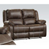 ACME Zuriel Brown Synthetic Leather Motion Loveseat Model 52281