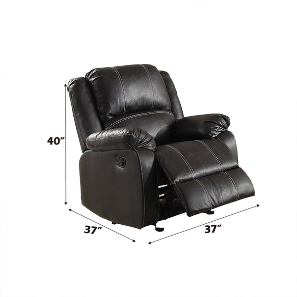 ACME Zuriel Black Synthetic Leather Motion Rocker Recliner Model LV52287