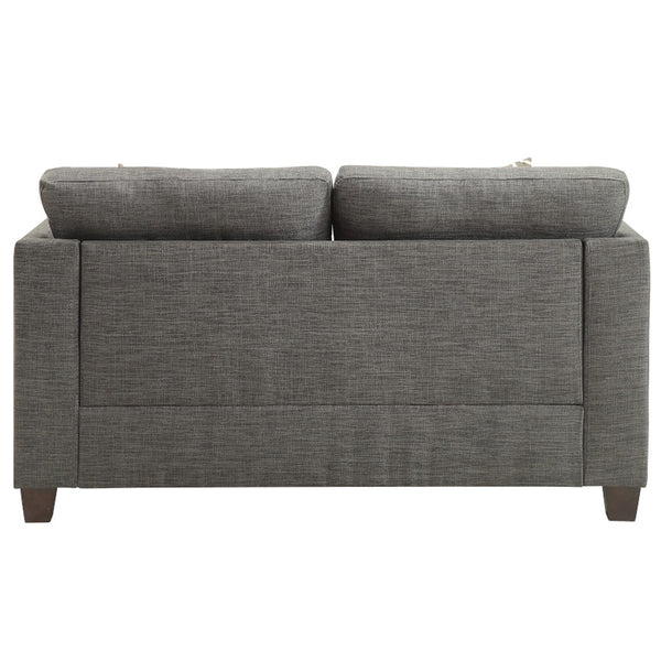 ACME Laurissa Light Charcoal Linen Loveseat with 4 Pillows Model 52406