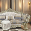 ACME Gorsedd Fabric & Golden Ivory Sofa with 5 Pillows Model 52440