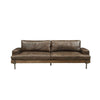 ACME Silchester Oak & Distress Chocolate Top Grain Leather Sofa Model 52475