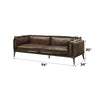 ACME Porchester Distress Chocolate Top Grain Leather Sofa Model 52480