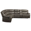 ACME Tavin Taupe Leather Aire Match Motion Sectional Sofa Model 52540