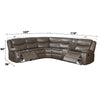 ACME Tavin Taupe Leather Aire Match Motion Sectional Sofa Model 52540