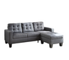 ACME Earsom Gray Linen Reversible Sofa & Ottoman Model 52775