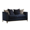 ACME Phaedra Blue Fabric Loveseat with 4 Pillows Model 52831
