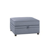 ACME Bois II Gray Velvet Ottoman with Storage Model 53307