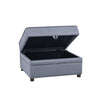 ACME Bois II Gray Velvet Ottoman with Storage Model 53307