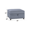 ACME Bois II Gray Velvet Ottoman with Storage Model 53307