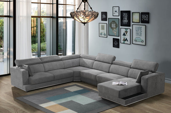 ACME Alwin Dark Gray Fabric Modular LF Sofa Model 53720