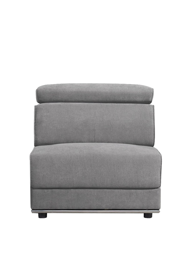 ACME Alwin Dark Gray Fabric Modular Armless Chair Model 53722