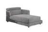 ACME Alwin Dark Gray Fabric Modular RF Chaise Model 53723