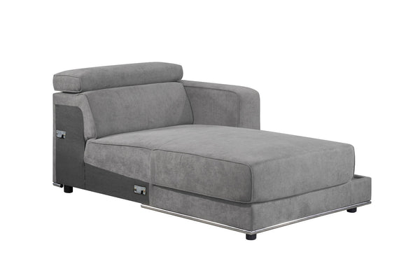 ACME Alwin Dark Gray Fabric Modular RF Chaise Model 53723