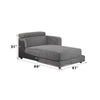 ACME Alwin Dark Gray Fabric Modular RF Chaise Model 53723