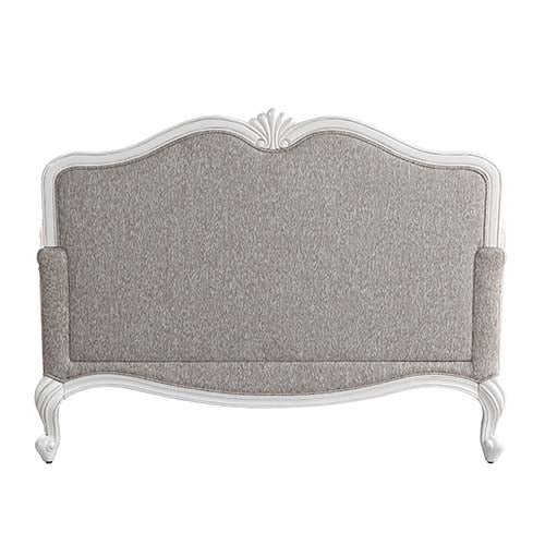 ACME Ciddrenar Fabric & White Loveseat with 3 Pillows Model 54311