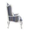ACME Ciddrenar Fabric & White Chair with Pillow Model 54312