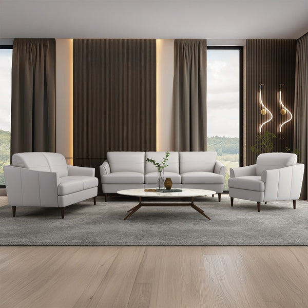 ACME Helena Pearl Gray Top Grain Leather Loveseat Model 54576