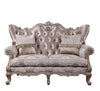 ACME Jayceon Fabric & Champagne Loveseat with 2 Pillows Model 54866