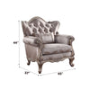 ACME Jayceon Fabric & Champagne Chair with Pillow Model 54867