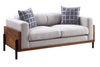 ACME Pelton Fabric & Walnut Loveseat with 2 Pillows Model 54891